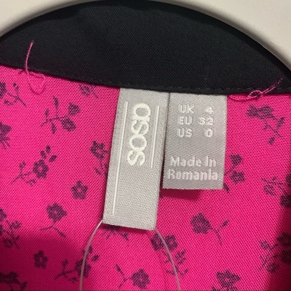 ASOS Collared Wrap Midi Dress Short Sleeves - Picture 3 of 8